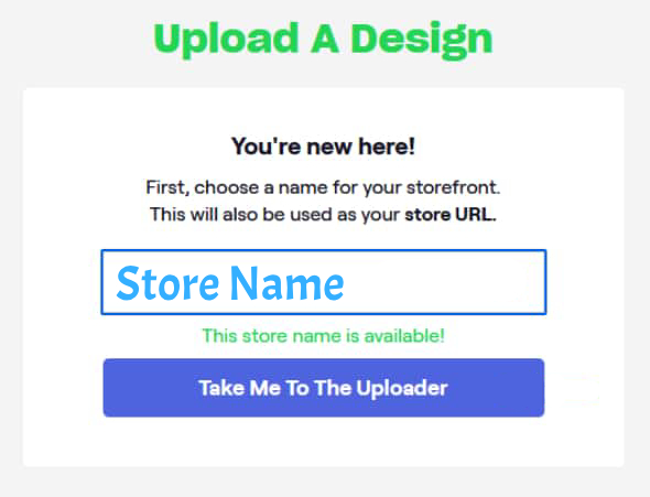 Create your own store and choose a store name